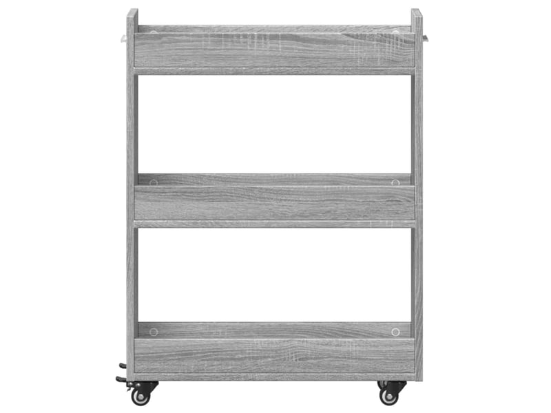  Armoire de rangement, armoire avec roues sonoma gris 60x22x79 cm bois d'ingénierie  - Conforama E