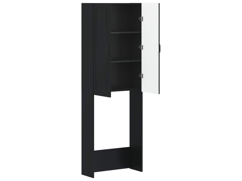 Armoire de toilette, meuble de toilette utrecht noir 66x25.5x190 cm  - Conforama D