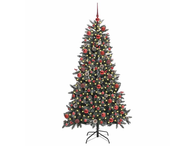  Sapin de noël artificiel, arbre de noël vert 180 cm pvc, plastique et acier shl4875  - Conforama C