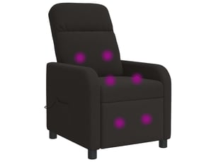 Fauteuil relax manuel VIDAXL Tissu noir