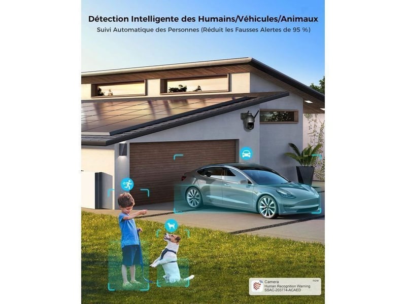  Camera de securite ptz 4k 8mp wifi avec nvr vision nocturne couleur ip66 149519_AABJY37587_6_DROPFR - Conforama B