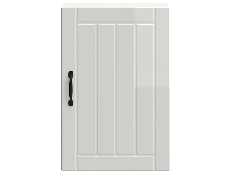 Armoire murale de cuisine lucca blanc brillant bois ingénierie shl4025 - Conforama E