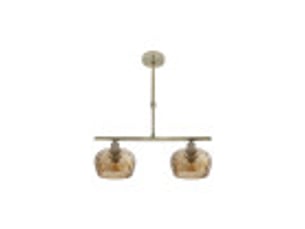 Fabrilamp estela, lampe, moderne, 2 x e14, cuir, 45-57 x 41 x 13 cm