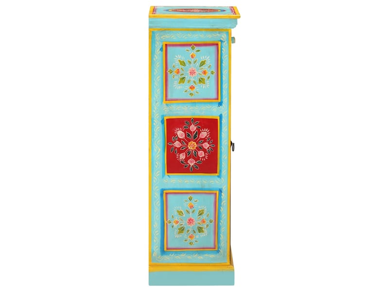  Buffet - bahut - meuble de rangement peint à la main 40x30x90 cm bois de manguier solide  - Conforama D