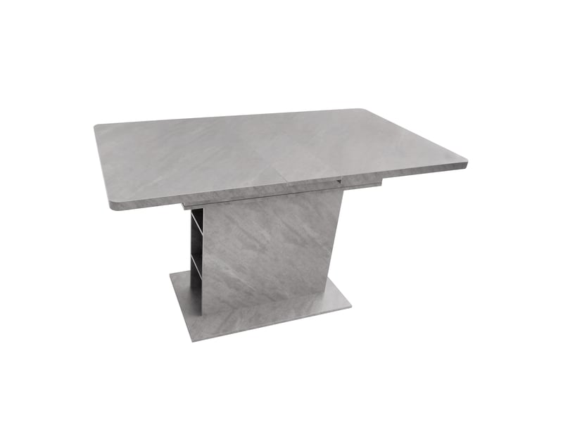  Table à manger extensible avec plateau rectangulaire gris  - Conforama D