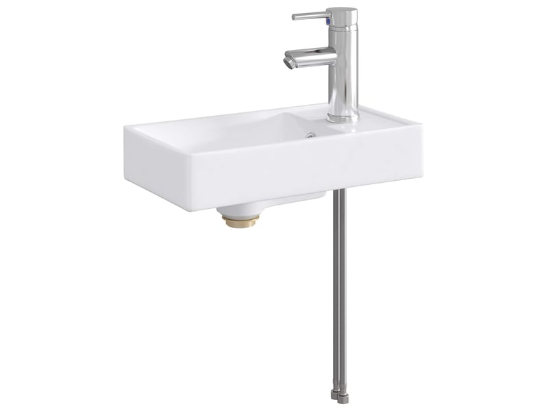 Lavabo de salle de bain avec robinet et évacuation chrome shl8560 - Conforama A