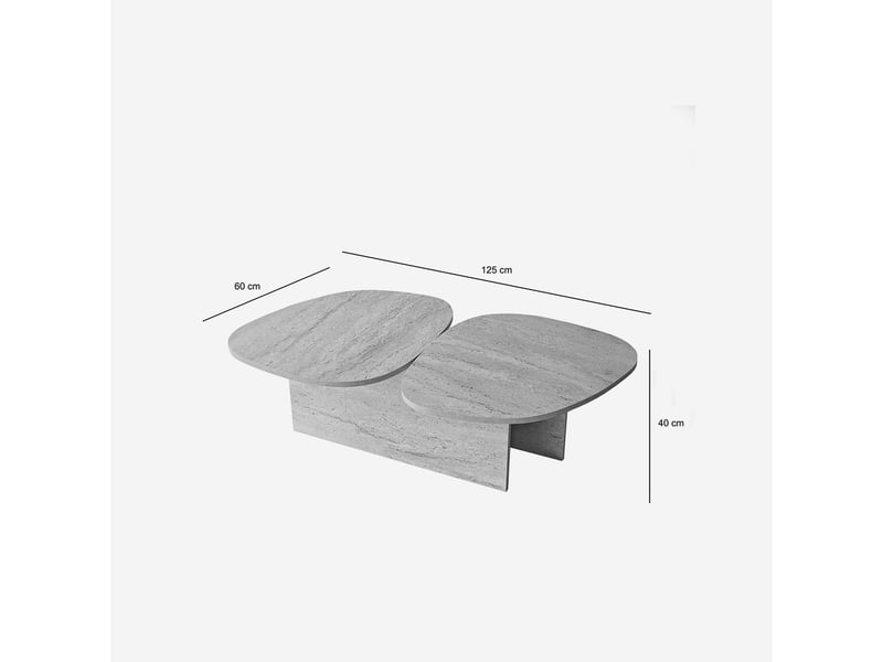  Table basse de salon design moderne stones  - Conforama C