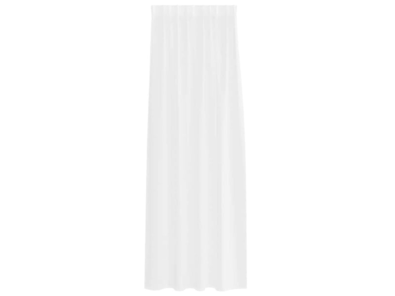  Lot de 2 rideaux en voile, voilage blanc 225 x 140 cm polyester cf43876  - Conforama D