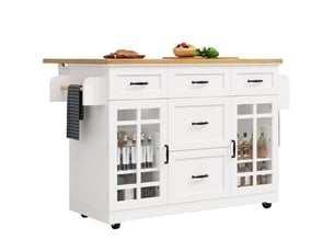 Buffet 2 porte(s)  5 tiroir(s) WISHDOR  - 140 cm coloris blanc 