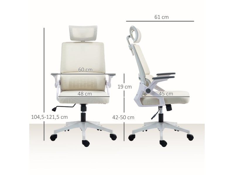 Chaise de bureau felreot ergonomique réglable beige - Conforama C