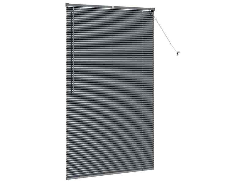 Store vénitien, store de fenêtre gris foncé 175 x 105 cm 25 mm aluminium cf47888 - Conforama E