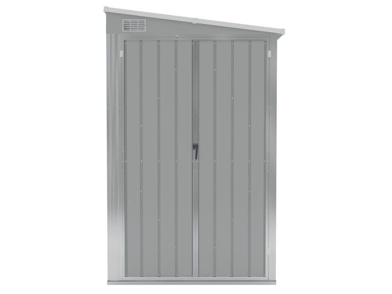  Abri de jardin mural gris 118x382x178 cm acier galvanisé  - Conforama C