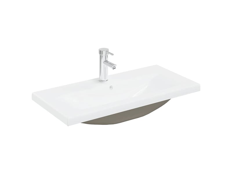  Meuble de lavabo avec bassin et robinet intégrés vieux bois shl5884  - Conforama D