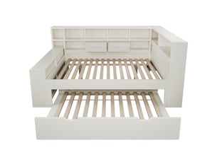 Lit gigogne 140x190 cm    coloris blanc