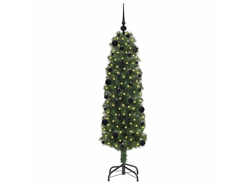  Sapin de noël artificiel, arbre de noël vert 150 cm pvc et acier et plastique shl5868  - Conforama C