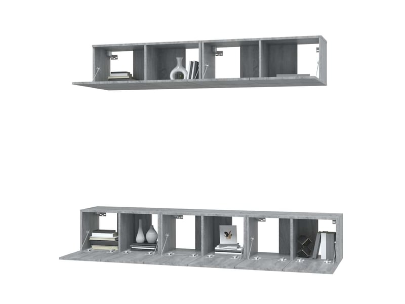  Ensemble de meubles tv 5 pcs sonoma gris bois d'ingénierie shl96706  - Conforama D