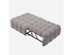 Lit extensible 80x190 cm HAVRYA coloris gris