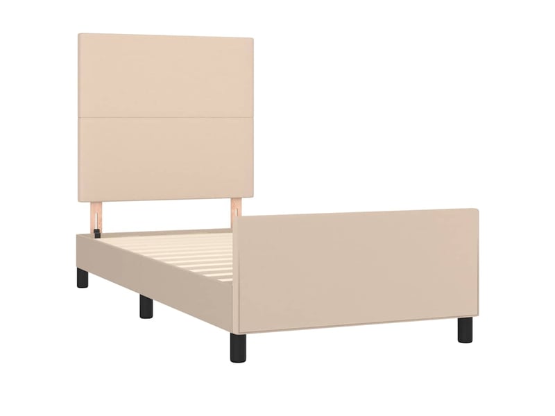  Lit simple- lit adulte -  cadre de lit sans matelas cappuccino 100x200 cm similicuir  - Conforama C