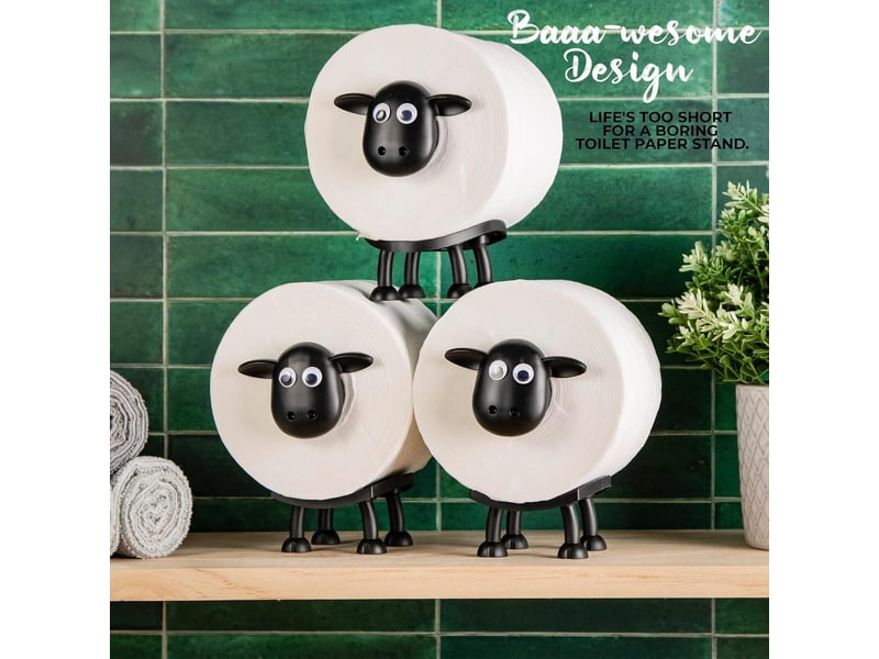  Porte-papier toilette pour rouleaux de 38 et 42 mm mouton  lot de 3  - Conforama D