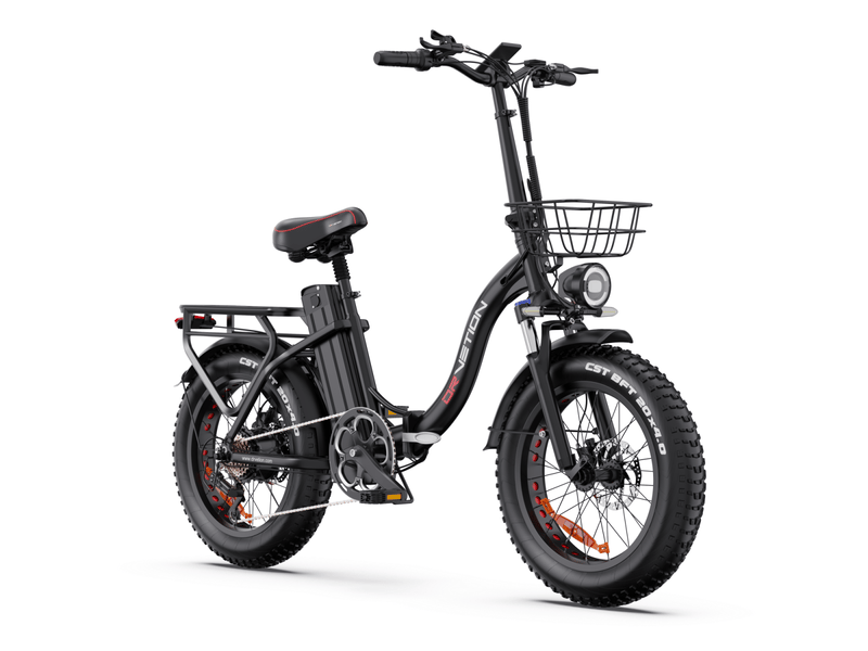 Vélo électrique fat bike pliable drvetion ct20 pro max, 48v 20ah batterie samsung, noir  - Conforama C