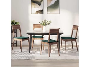 Lot de 4 coussins de siège, coussins décoratifs velours vert foncé 40 x 40 x 3 cm cf60044