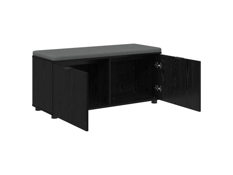  Banc d'entrée, banc interieur avec coussin chêne noir 100x38x46 cm shl63689  - Conforama E