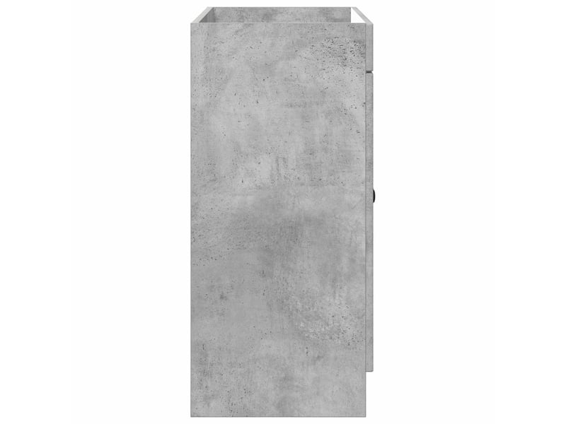  Armoire sous évier de salle de bain, meuble de rangement gris béton shl3086  - Conforama E