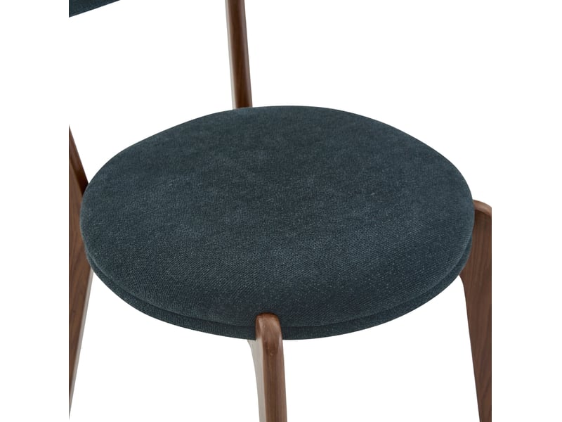  Chaise de salle à manger en tissu et métal noir idéale pour la salle à manger  - Conforama E