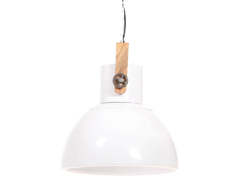  Lampe suspendue, suspension luminaire industrielle 25 w blanc rond 40 cm e27  - Conforama D