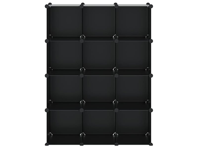  Cubes de rangement 12 pcs noir pp  - Conforama E