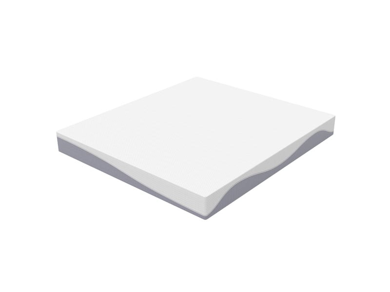 Matelas 180x200 cm - épaisseur 20 cm, indice h3h4, réversible, deux faces, housse lavable, cœur en mousse, oeko-tex, maille tricotée, blanc et gris Luxe haut de gamme - Conforama A
