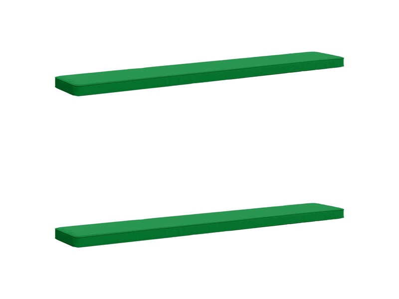  Lot de 2 coussins de banc, coussins d'assise vught 100 % polyester vert cf58602  - Conforama A