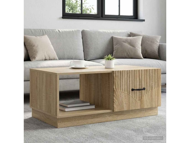  Table basse - table de salon - table à thé chêne sonoma 90 x 50 x 37 cm bois d'ingénierie  - Conforama B