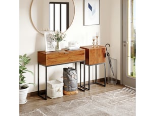 Console 1 tiroir(s)  coloris bicolore <strong>PANGIVO</strong> <strong></strong> - longueur 80 cm - 80 cm
