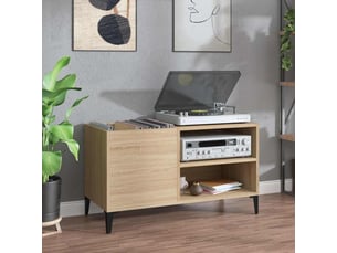 Armoire à disques, armoire de rangement chêne sonoma 84,5x38x48 cm bois d'ingénierie