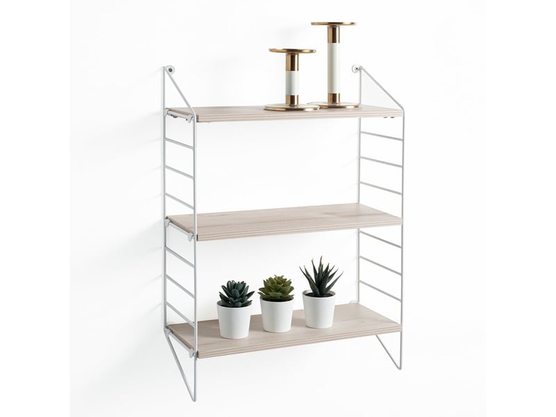 Étagère murale en métal blanc et chêne axis b  - Conforama C