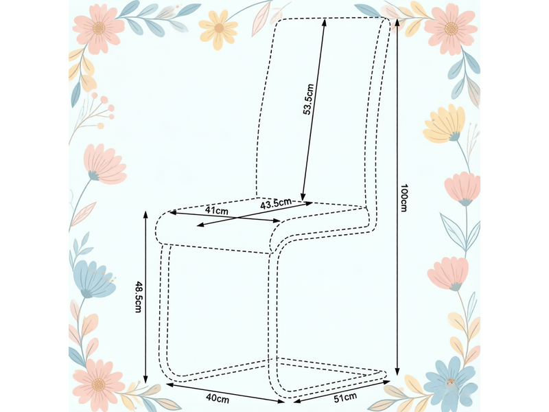  Chaise repas 2 pièces chaise cantilever confortable dossier haut chaise de bureau chaise de conférence  - Conforama C