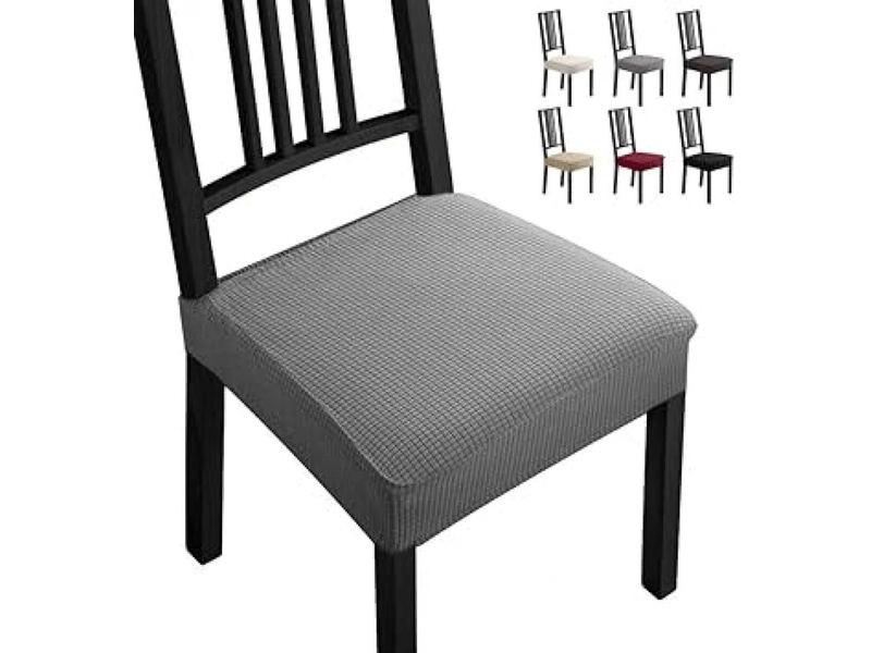  Housse de chaise - 1 pièce, gris ensemble de deux housses de chaise, taille universelle, tissu extensible, amovible, facile à nettoyer et durable XLH-ZLS-009275ZLS - Conforama A