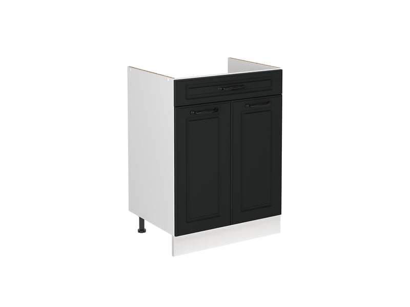  Vicco meuble bas sous-évier, anthracite campagneblanc, 60cm sans plan de travail  - Conforama A