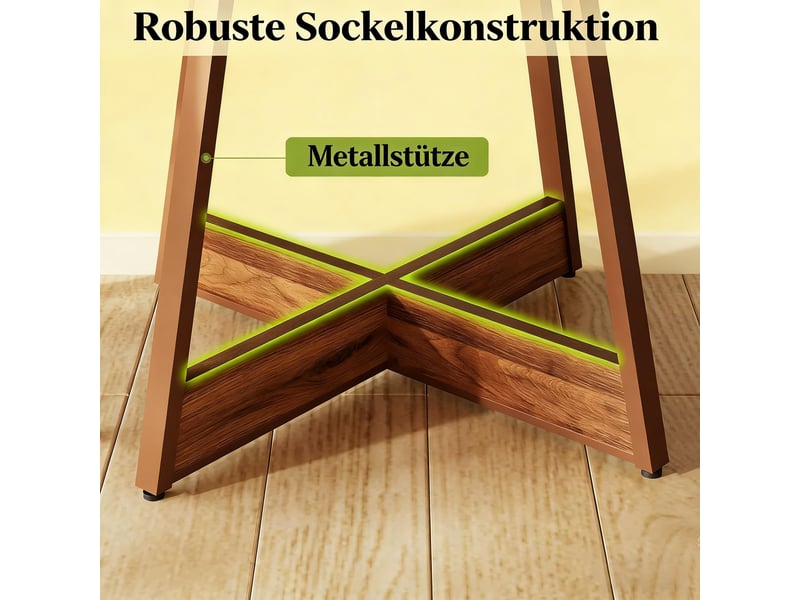 Table de salle à manger ronde 2 à 4 personnes avec piètement central en mdf diamètre 100 cm marron - Conforama C