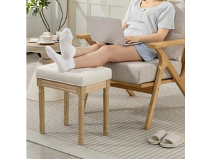 Pouf / repose pied <strong>DESVIAE</strong> <strong></strong> beige
