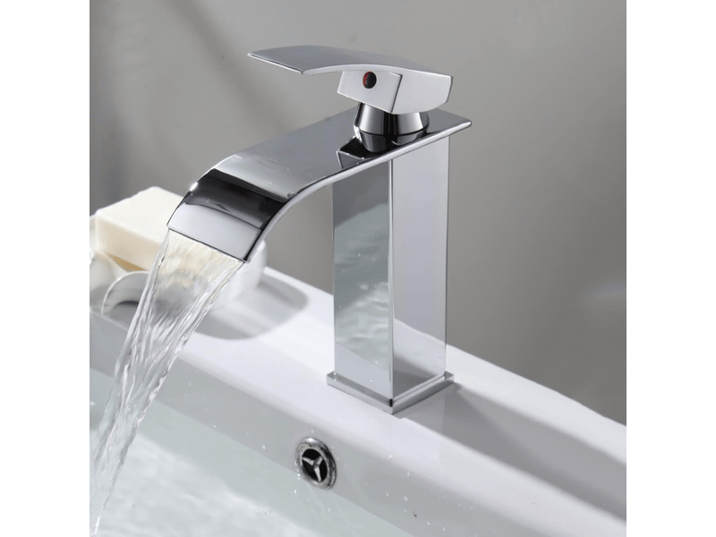 Robinet cascade, robinet d'évier, robinet, acier inoxydable, argent, avec tuyau ZPB502420 - Conforama B