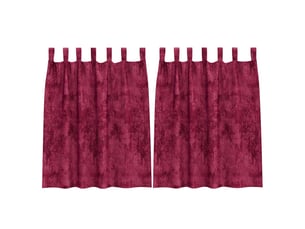 Lot de 2 rideaux en velours, rideaux de fenêtre bordeaux 140 x 140 cm velours cf44148