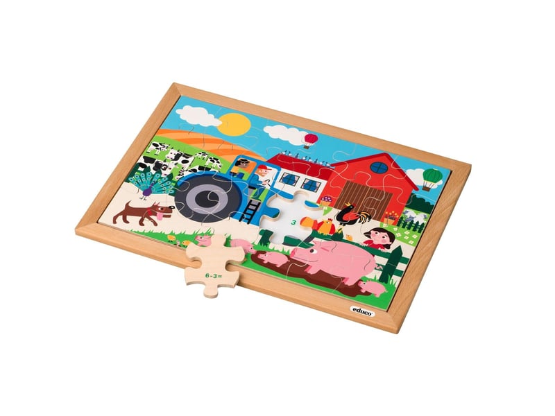  Educo sens des nombres - opérations jusquà 6  24 pièces de puzzle 8719924045586 - Conforama A