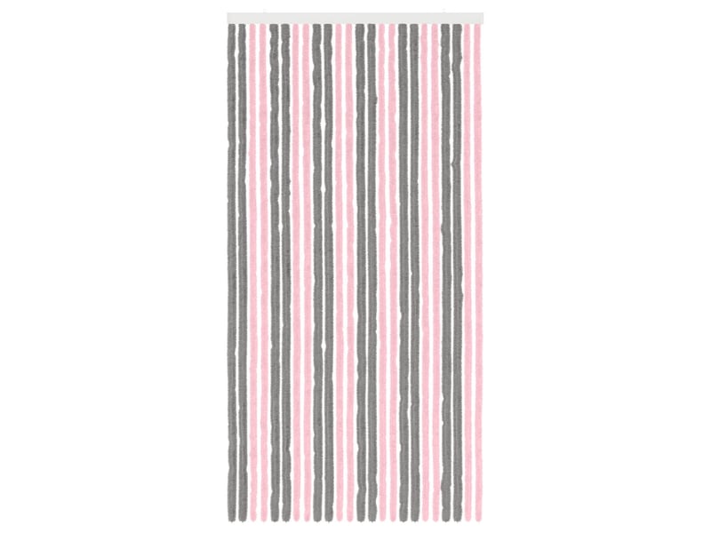 Rideau anti-insectes, moustiquaire en chenille gris argent et rose cf43434 - Conforama C
