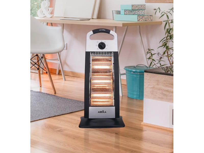  Fabrilamp candente chauffage radiant 1 200 w, 3 puissances, oscillant, noir et argenté, 62 × 28 × 24 cm 202331278 - Conforama C