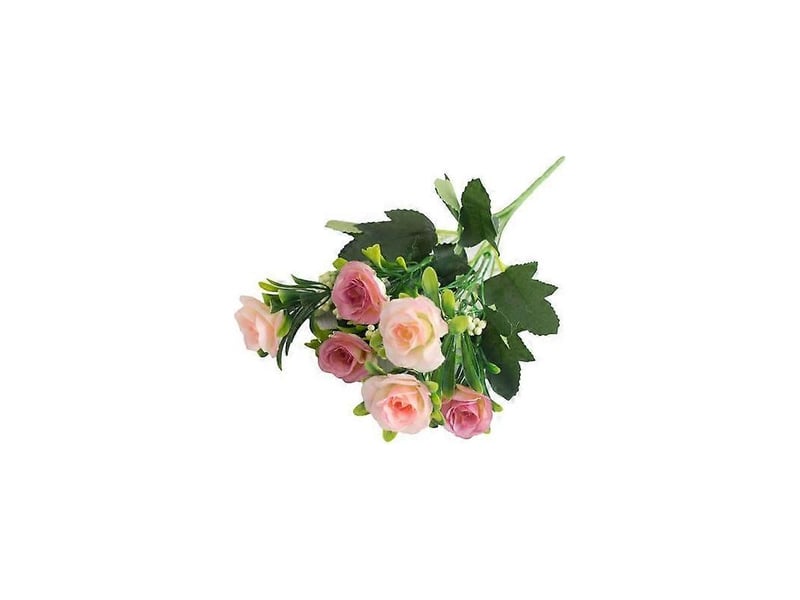  Rose artificielle romantique à 6 têtes, idéale pour la décoration de mariage, maison et jardin.blanc  - Conforama A