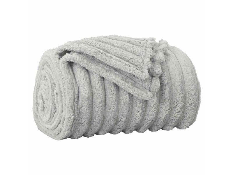 Plaid canapé gris 270x240 cm 1.77 kg polaire - Conforama A