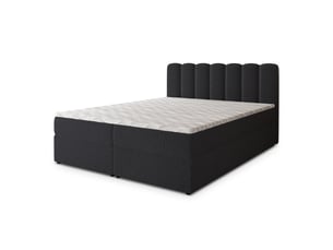 Lit avec rangement 140x200 cm <strong>MASSENO</strong> <strong></strong> coloris noir