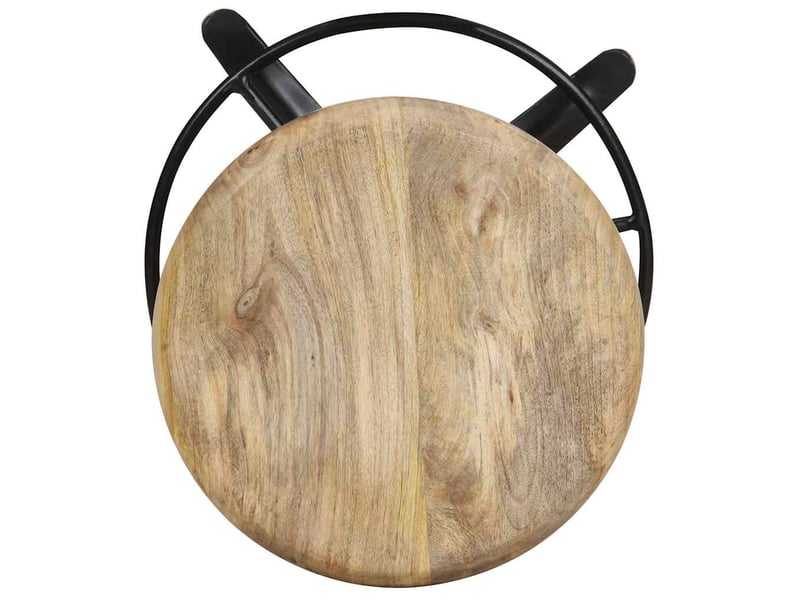  Lot de 2 tabouret de bar, chaise de bar 52 cm bois de manguier massif shl43976  - Conforama D